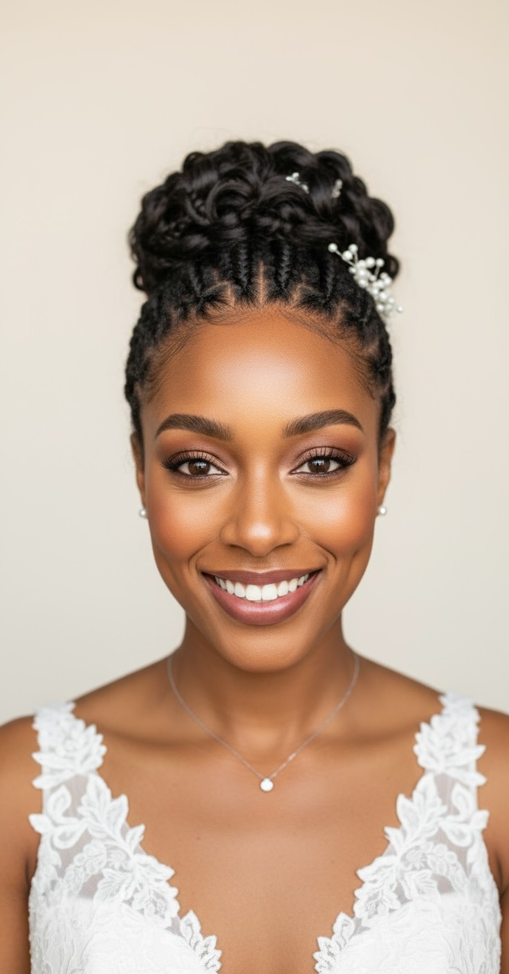 After Boho Wedding Updo